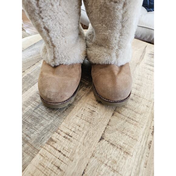 Ugg Maylin 3220 Chestnut Suede Shearling Boots Women's US Size 7 Y2K Preppy - Picture 9 of 16